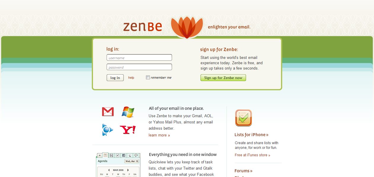 zenbe webサイト