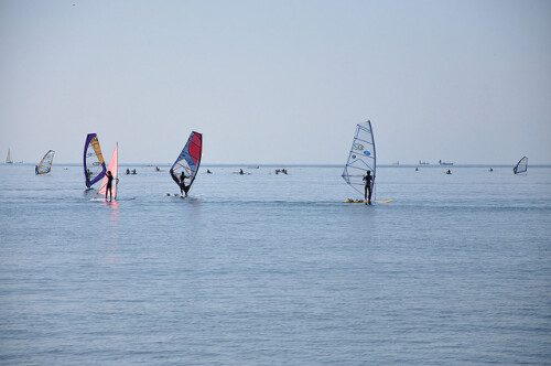 逗子海岸とヨット