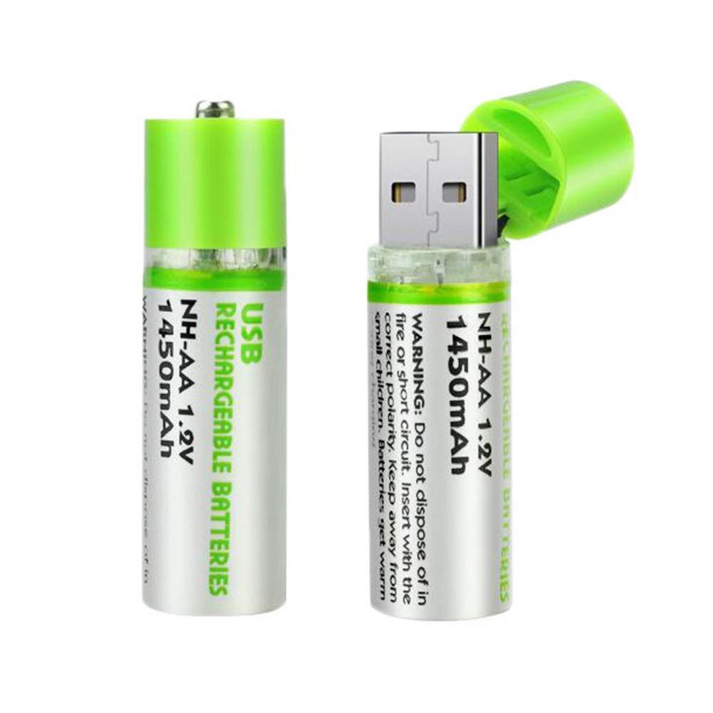 USB端子付き単三型充電電池