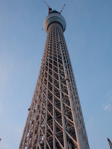 建設中の東京スカイツリー