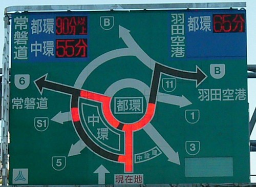 首都高渋滞表示板