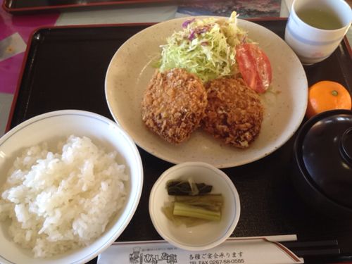 野沢菜コロッケ定食